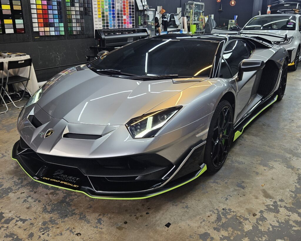 project unicorn lamborghini aventador svj color wrap color ppf